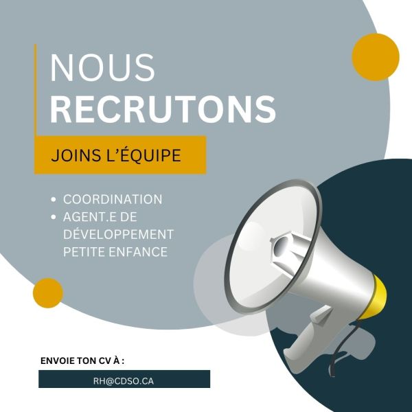 Nous recrutons